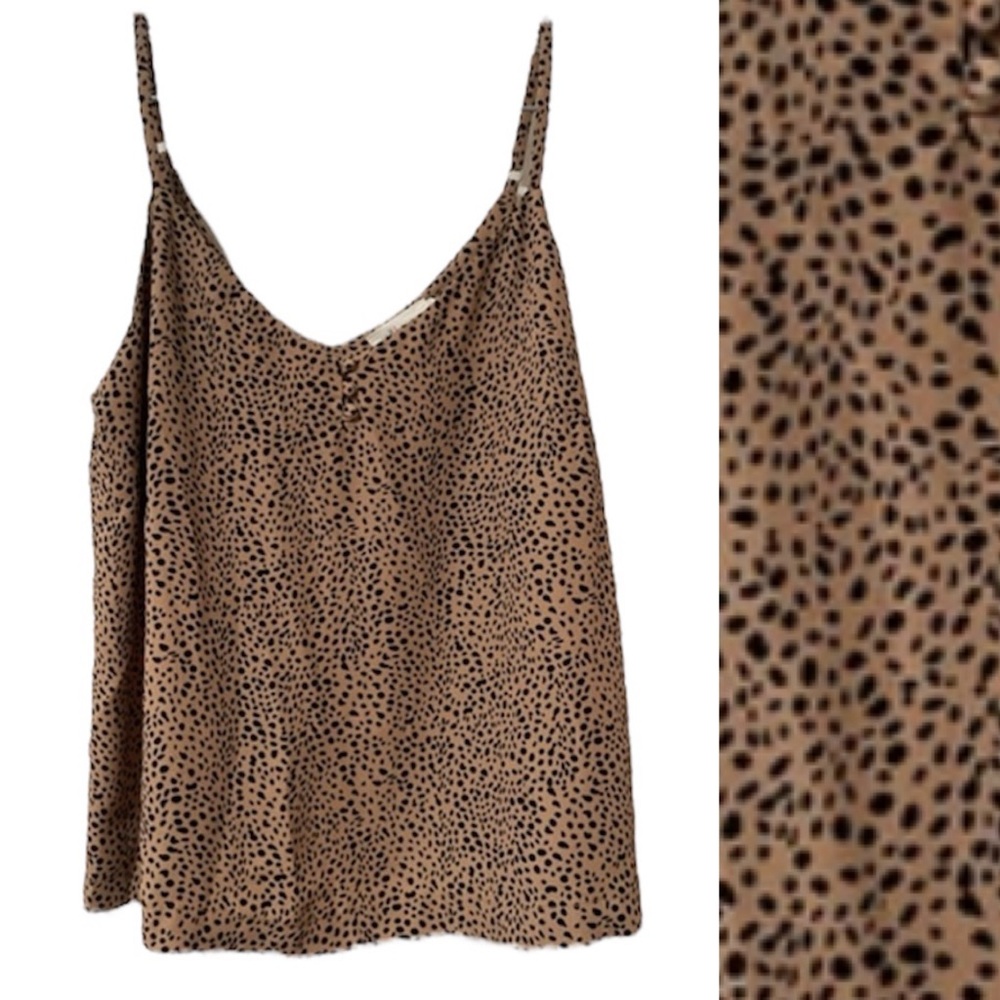 MILLIBON USA Animal Print Tank Top Adjust Straps Size Large